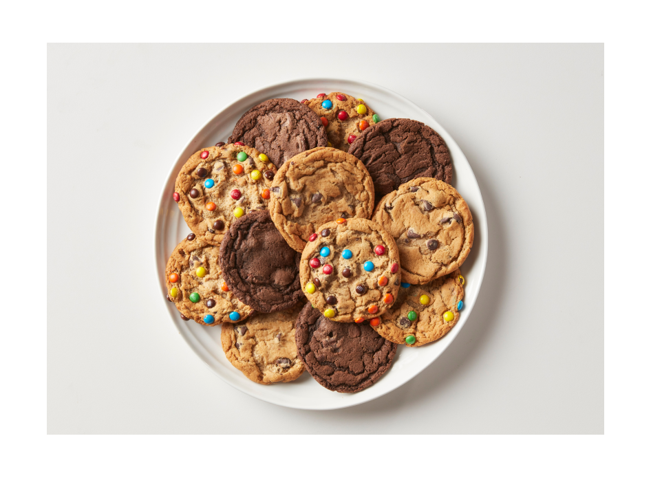 Plate of assorted cookies on a plate